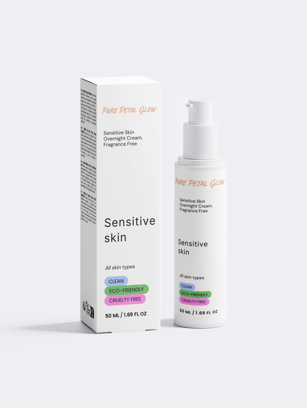 Sensitive Skin Overnight Cream, Fragrance Free