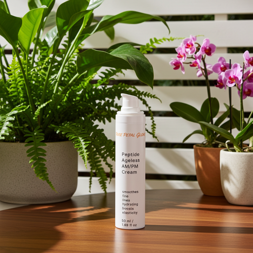Peptide Ageless AM/PM Cream with Hyaluronic Acid | Anti-Aging Moisturizer - Pure Petal Glow