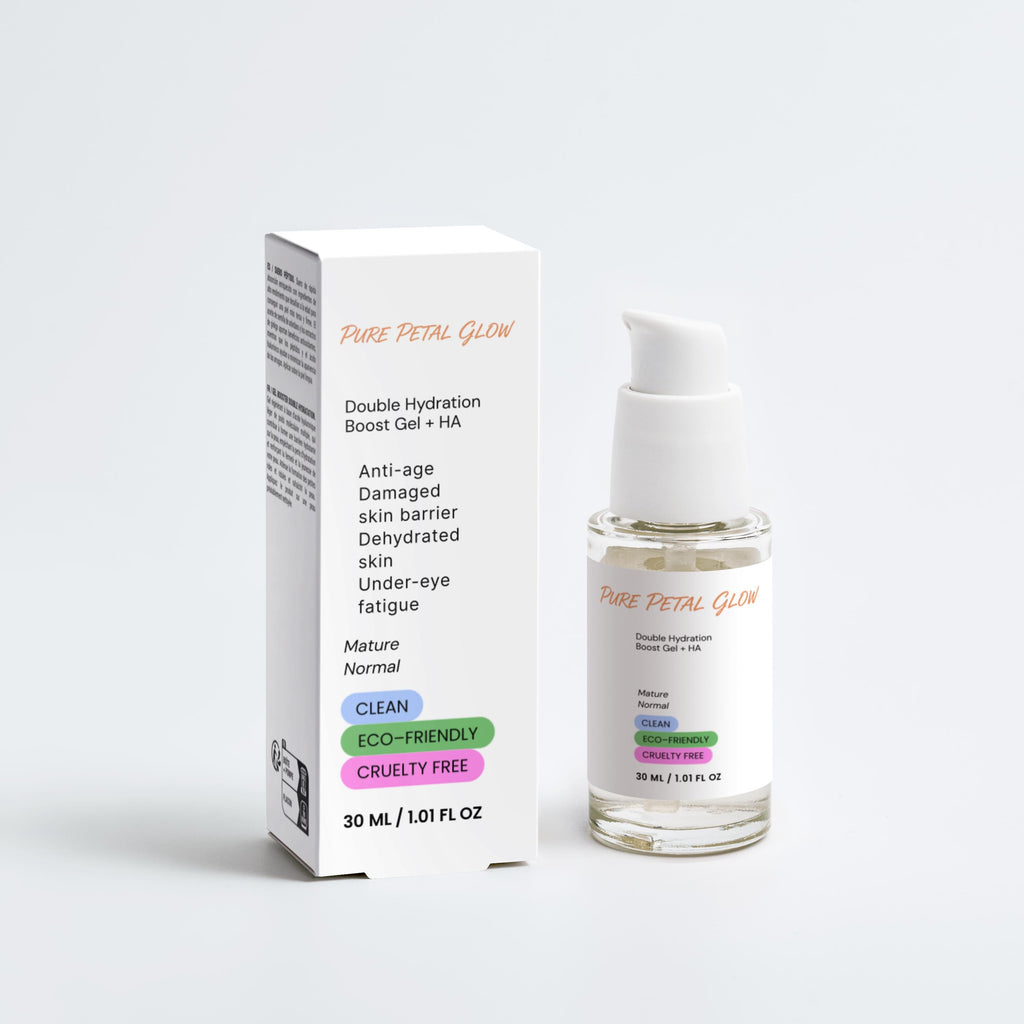 Double Hydration Boost Gel + HA product and packaging on a white background