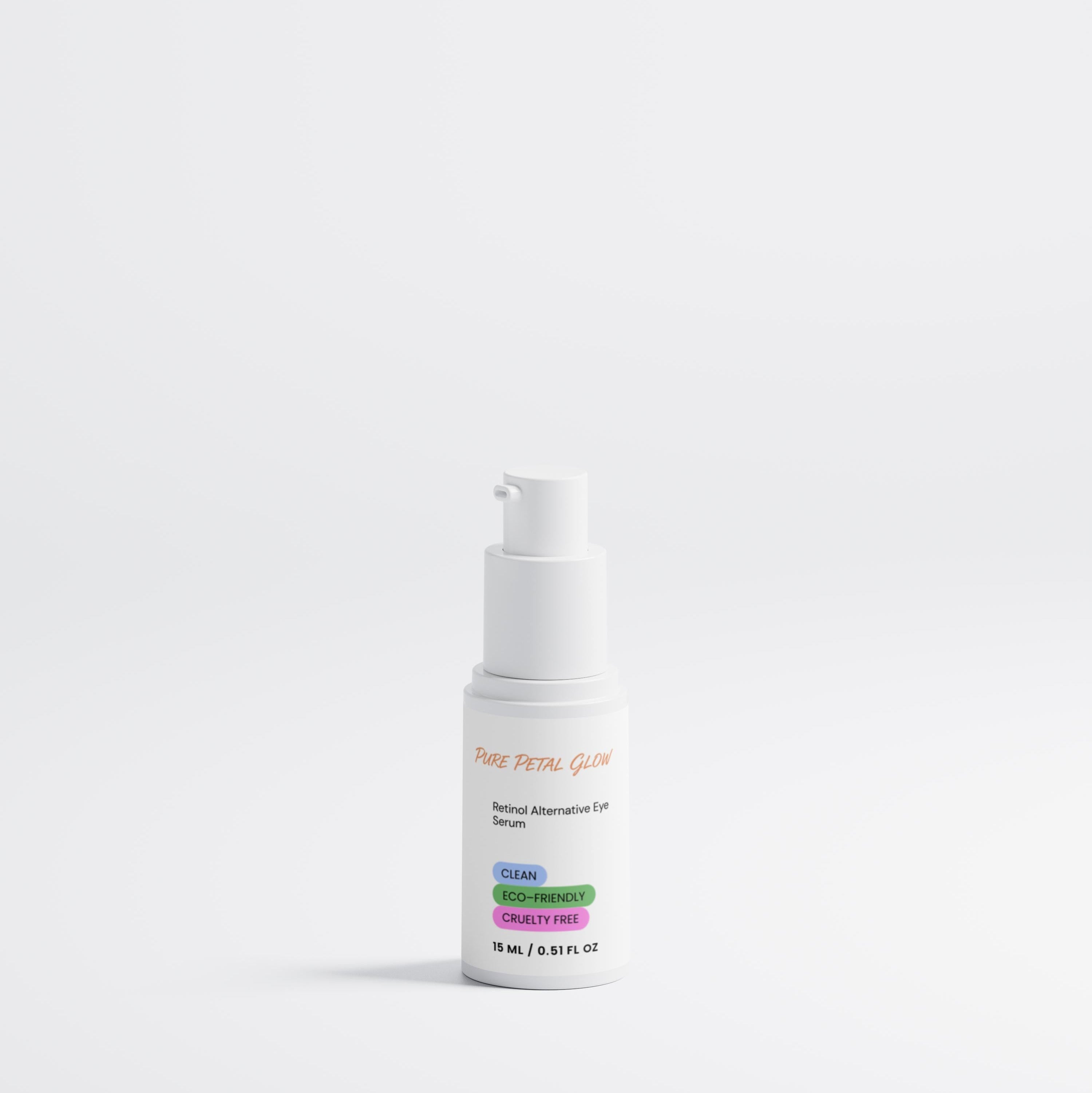 Retinol Alternative Eye Serum bottle on a white background
