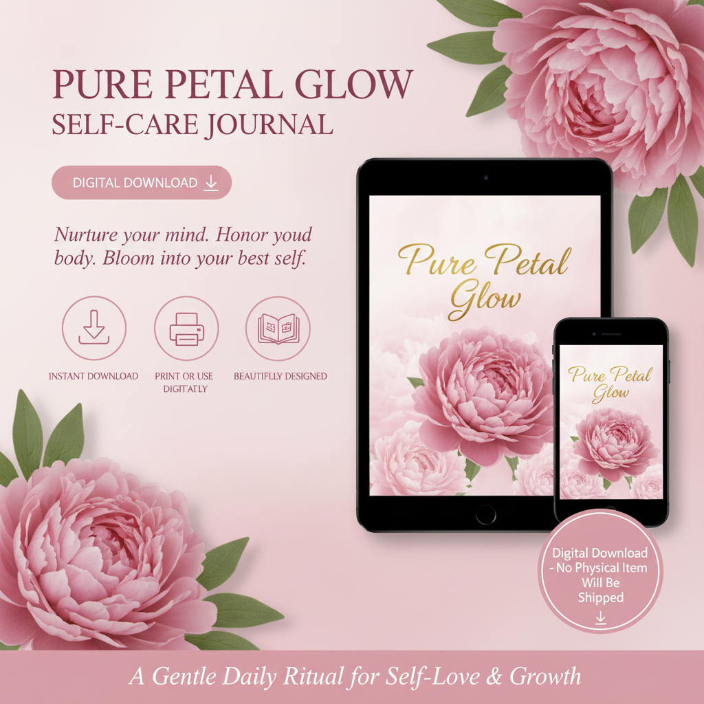 Pure Petal Glow Self-Care Journal