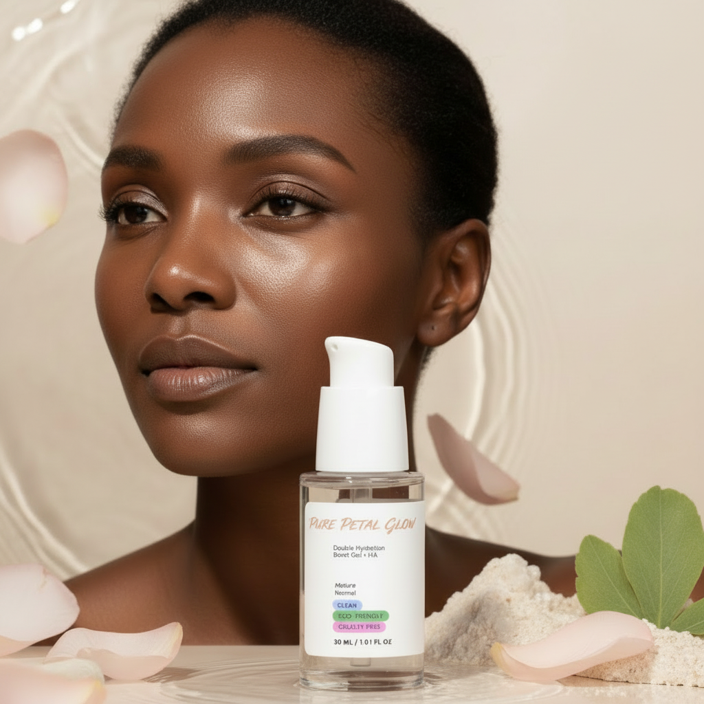 Revised Pure Petal Glow pump-bottle campaign
